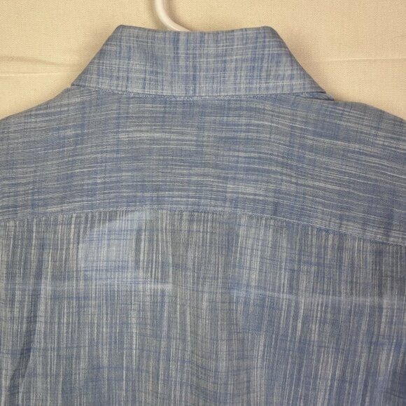 TailorBryd 100% Cotton Short Sleeve Button Down Shirt Blue Men’s XL - Picture 9 of 11